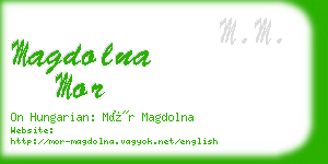 magdolna mor business card